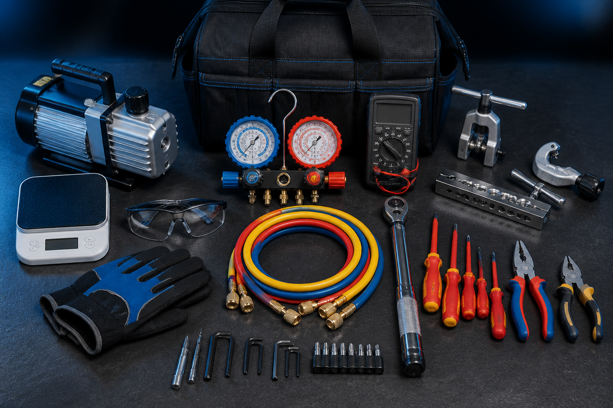 Kit profissional de ferramentas para climatização e refrigeração sorteado por turma do Método Porto Ar